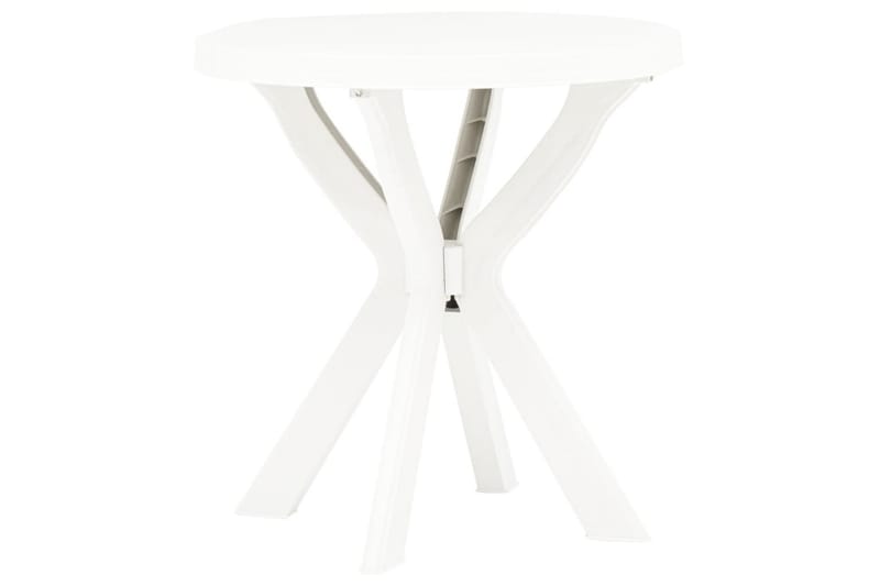 Bistrobord hvit Ø70 cm plast - Cafébord