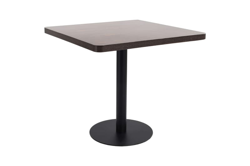 Bistrobord mørkebrun 80x80 cm MDF - Brun - Cafébord