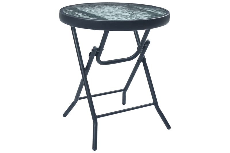 Bistrobord svart 40x46 cm stål og glass - Svart - Cafébord