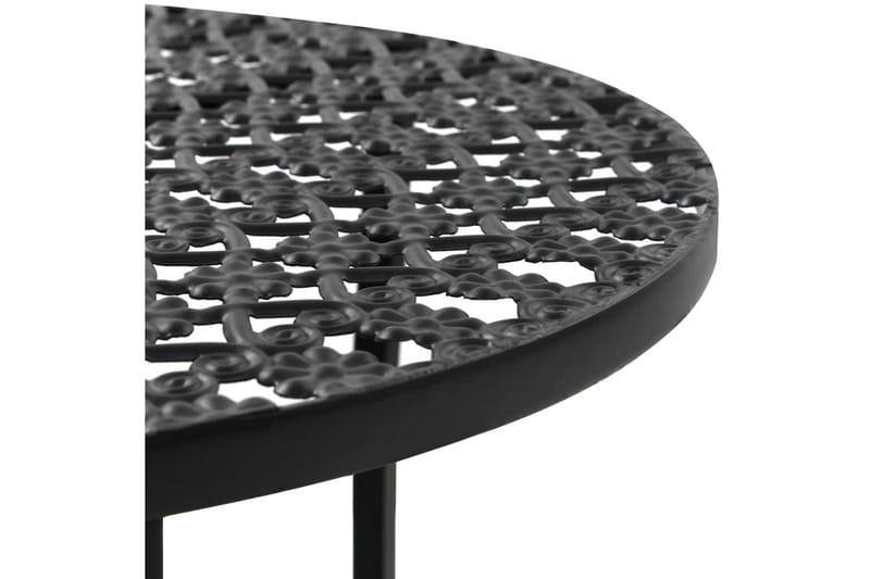 Bistrobord svart 40x70 cm metall - Svart - Cafébord