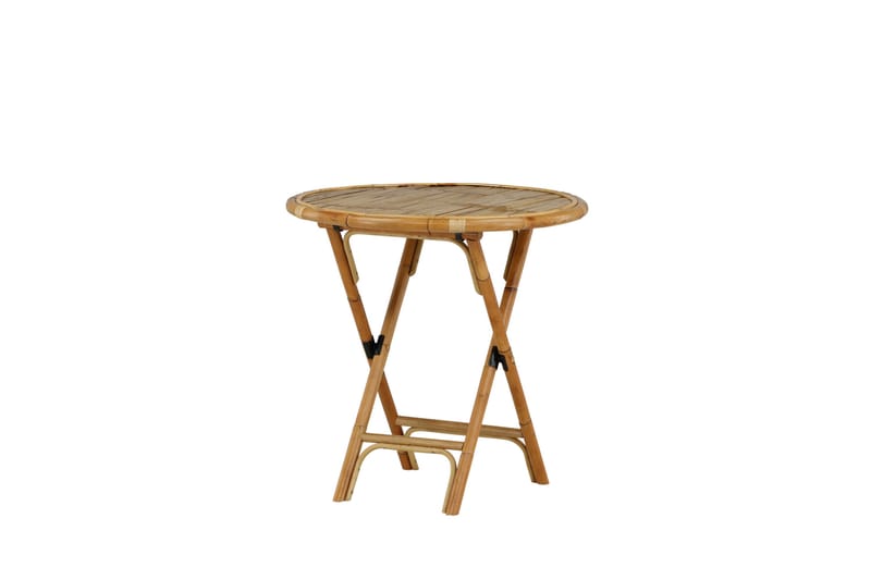 Cane Cafébord Rund 80 cm - Brun - Hagemøbler & utemiljø - Hagebord - Cafébord
