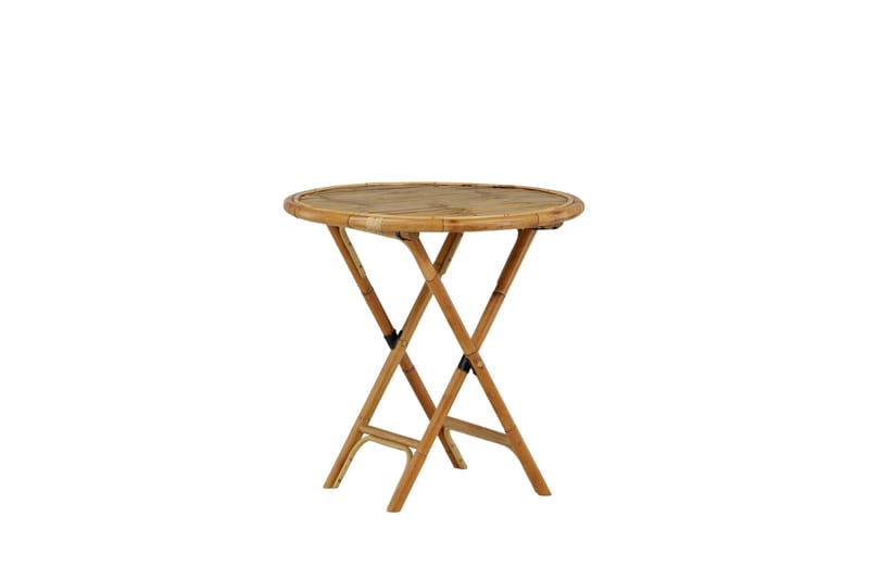 Cane Cafébord Rund 80 cm - Brun - Hagemøbler & utemiljø - Hagebord - Cafébord