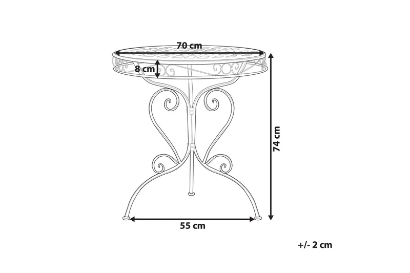 Courville Hagebord - Rosa - Hagemøbler & utemiljø - Hagebord - Cafébord