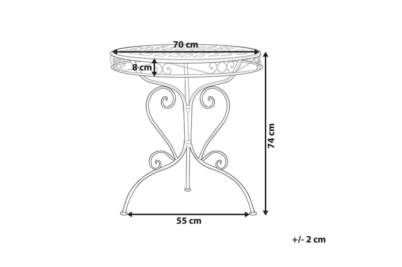 Courville Hagebord - Rosa - Hagemøbler & utemiljø - Hagebord - Cafébord