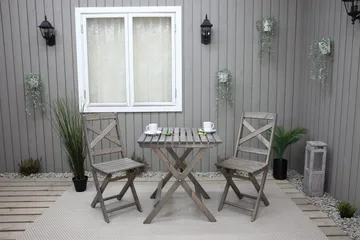 Edilma Klaffebord 65 cm - Grå - Hagemøbler & utemiljø - Hagebord - Cafébord