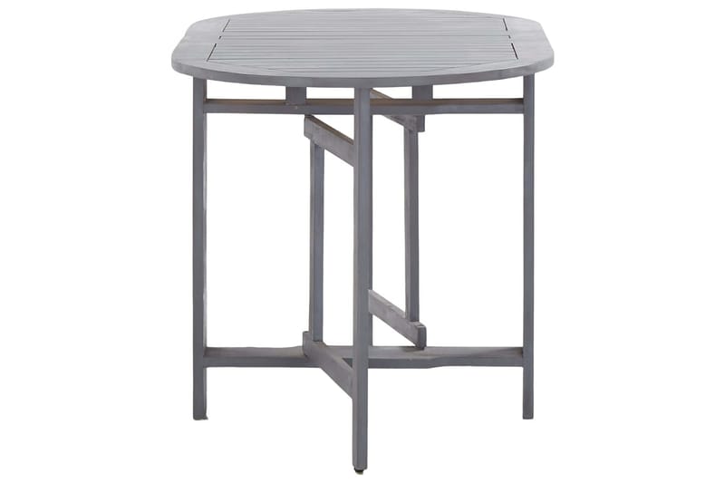 Hagebord grå 120x70x74 cm heltre akasie - Cafébord