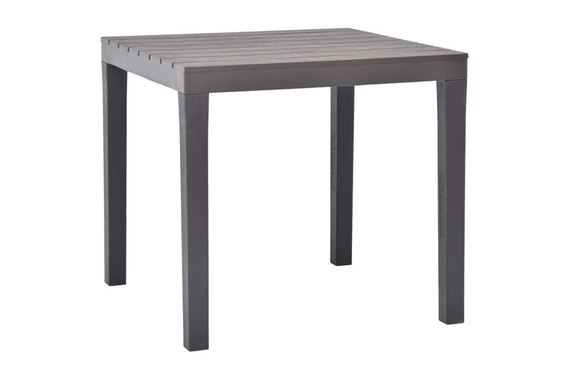 Hagebord med 2 benker plast brun - Cafébord