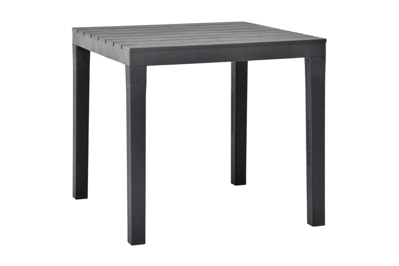 Hagebord med 2 benker plast antrasitt - Cafébord