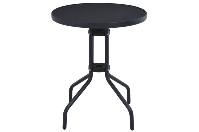 Hagebord svart 60 cm stål & glass - Cafébord