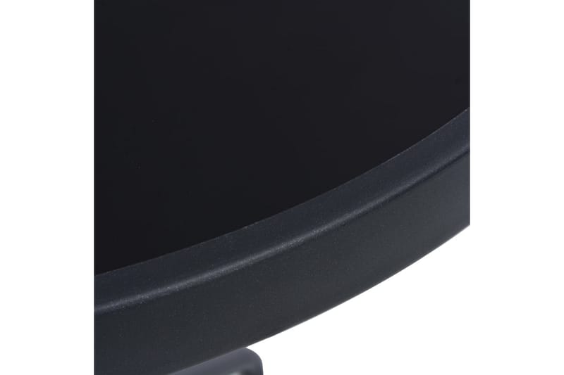 Hagebord svart 80 cm stål & glass - Cafébord