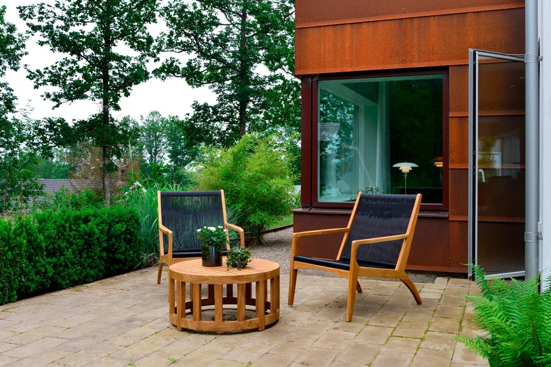 Hillerstorp Himmelsnäs rundt sofabord utendørs 80 cm teak - Brun - Hagemøbler & utemiljø - Hagebord - Cafébord