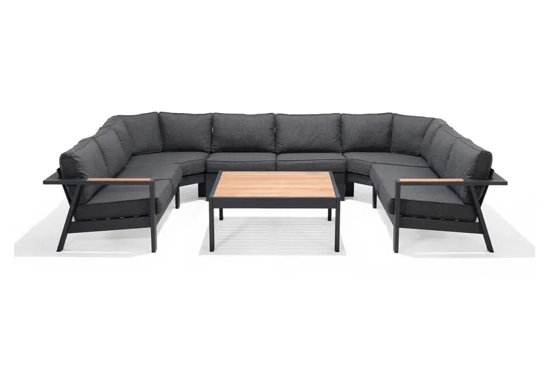 Palau Cafébord 103 cm - Tre/Grå - Hagemøbler & utemiljø - Hagebord - Cafébord