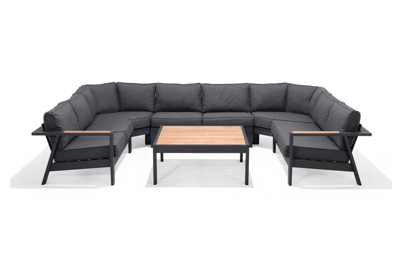 Palau Cafébord 103 cm - Tre/Grå - Hagemøbler & utemiljø - Hagebord - Cafébord