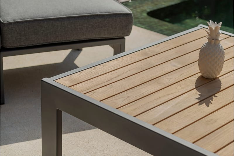 Palau Cafébord 103 cm - Tre/Grå - Hagemøbler & utemiljø - Hagebord - Cafébord