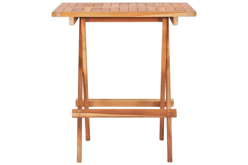 Sammenleggbart bistrobord 60x60x65 cm heltre teak - Brun - Cafébord