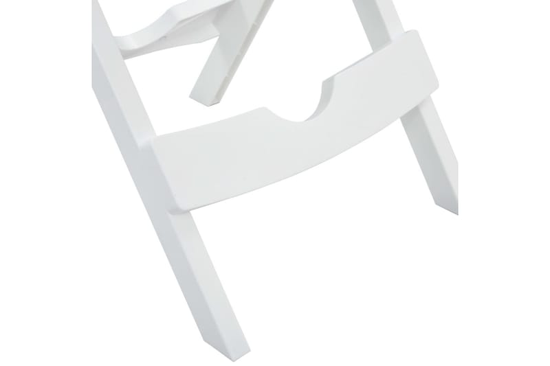 Sammenleggbart hagebord 45,5x38,5x50 cm hvit -   - Cafébord
