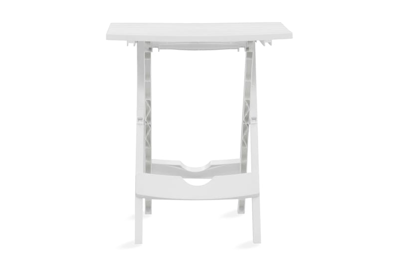 Sammenleggbart hagebord 45,5x38,5x50 cm hvit -   - Cafébord