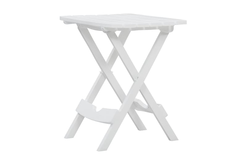 Sammenleggbart hagebord 45,5x38,5x50 cm hvit -   - Cafébord