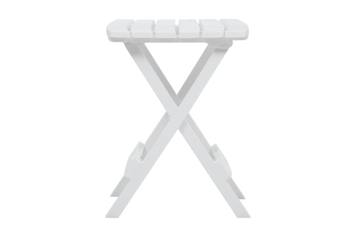 Sammenleggbart hagebord 45,5x38,5x50 cm hvit -   - Cafébord
