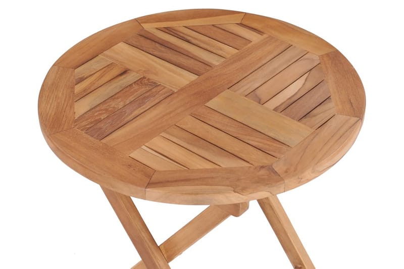 Sammenleggbart hagebord 45 cm heltre teak - Brun - Cafébord