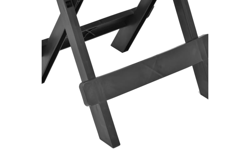 Sammenleggbart hagebord antrasitt 45x43x50 cm plast - Cafébord