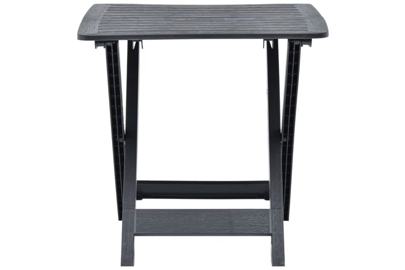 Sammenleggbart hagebord antrasitt 79x72x70 cm plast - Cafébord