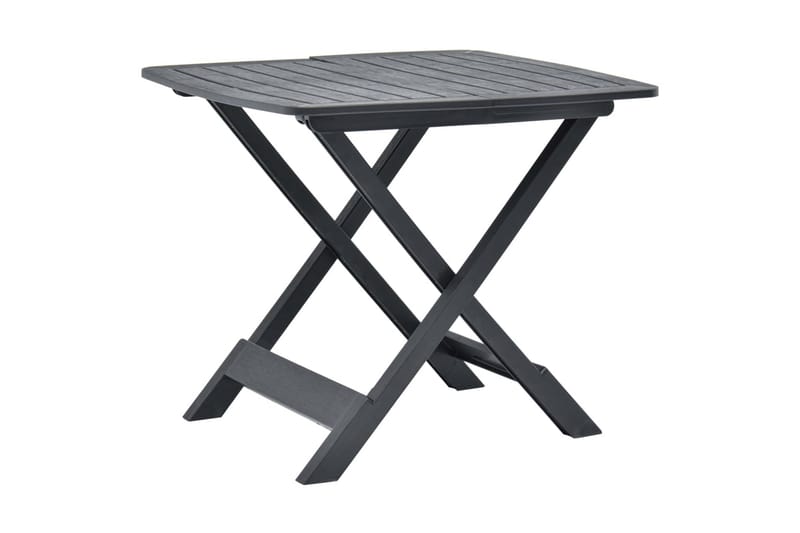 Sammenleggbart hagebord antrasitt 79x72x70 cm plast - Cafébord