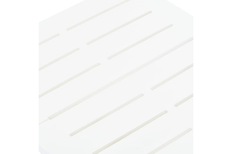 Sammenleggbart hagebord hvit 45x43x50 cm plast - Cafébord