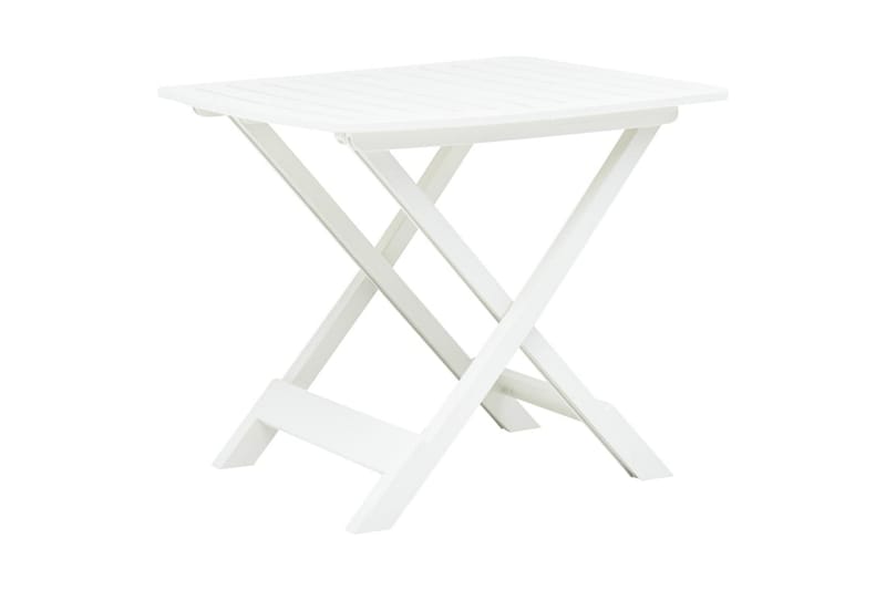 Sammenleggbart hagebord hvit 79x72x70 cm plast - Cafébord