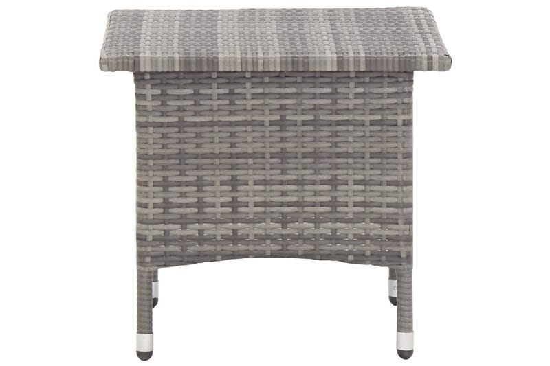 Tebord grå 50x50x47 cm polyrotting - Cafébord