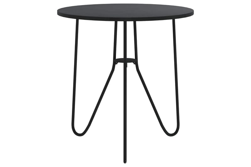 Tebord svart 48 cm MDF og jern - Svart - Cafébord
