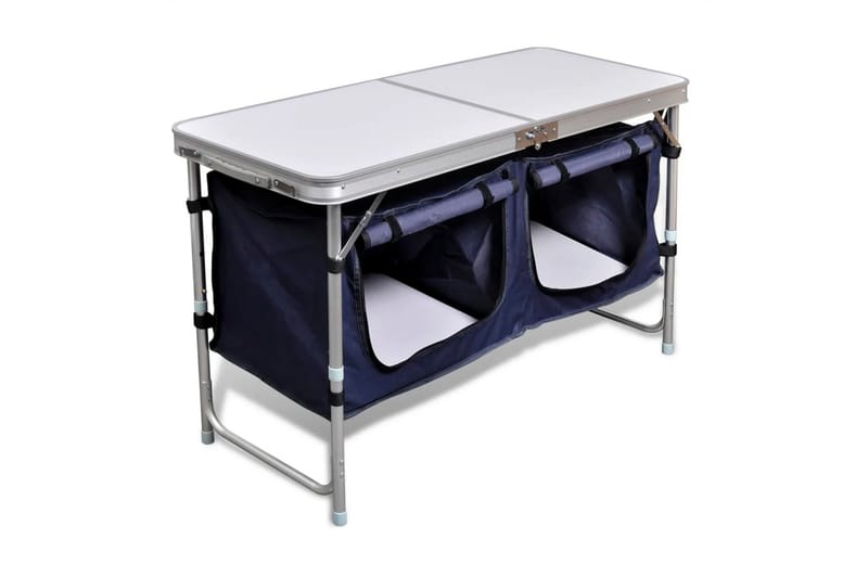 Sammenleggbar campingskap med aluminiumsramme - Sølv - Campingbord