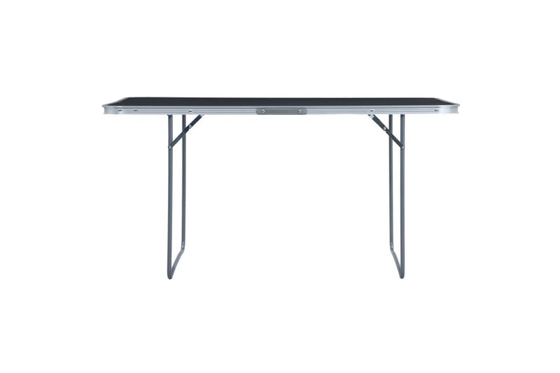 Sammenleggbart campingbord grå aluminium 180x60 cm - Campingbord