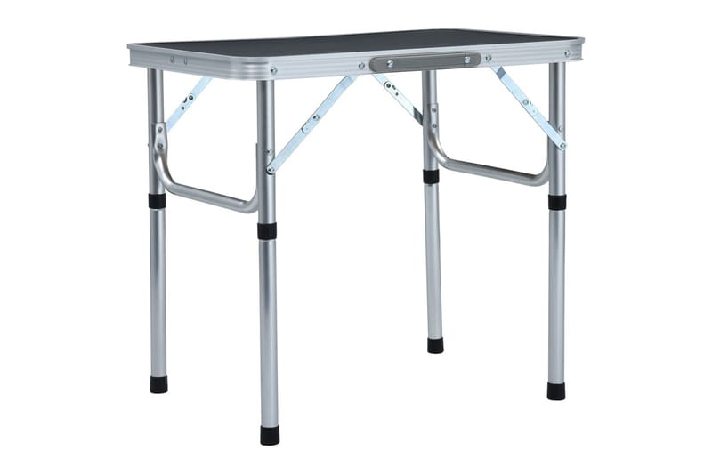 Sammenleggbart campingbord grå aluminium 60x45 cm - Campingbord