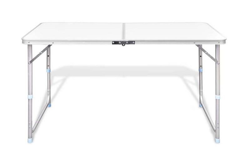 Sammenleggbart campingbord høydejusterbar aluminium 120x60cm - Campingbord