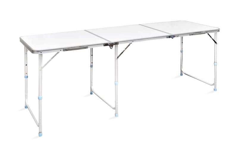 Sammenleggbart campingbord høydejusterbar aluminium 180x60cm - Campingbord