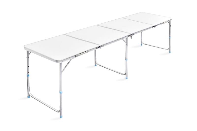 Sammenleggbart campingbord høydejusterbar aluminium 240x60cm - Campingbord