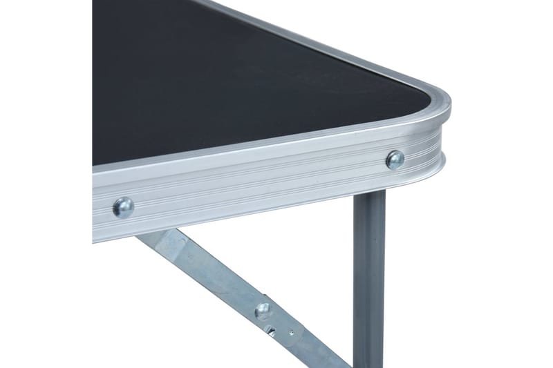 Sammenleggbart campingbord med metallramme 80x60 cm grå - Campingbord