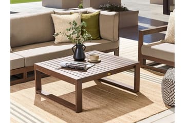 Des Moines Sidebord 90x75 cm - Mørkebrun - Hagemøbler & utemiljø - Hagebord - Sidebord utendørs