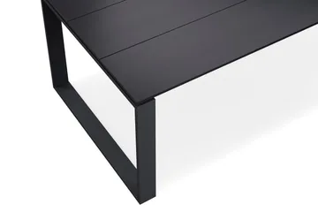 Devon stort rektangulært utendørs spisebord 210x100 cm i aluminium - Svart - Hagemøbler & utemiljø - Hagebord - Spisebord ute