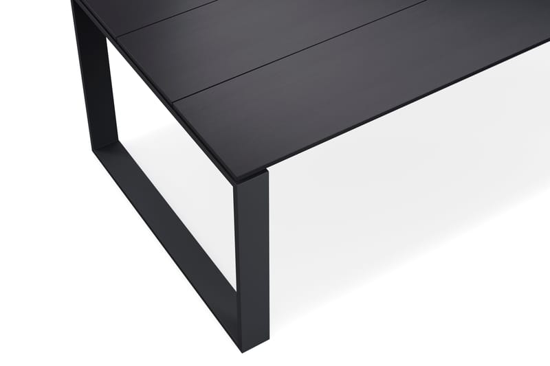 Devon stort rektangulært utendørs spisebord 210x100 cm i aluminium - Svart - Hagemøbler & utemiljø - Hagebord - Spisebord ute