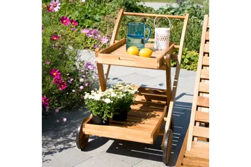 Drinkvogn FINLAY 84x57xH84cm Akasie - Hagemøbler & utemiljø - Hagebord - Barbord utendørs