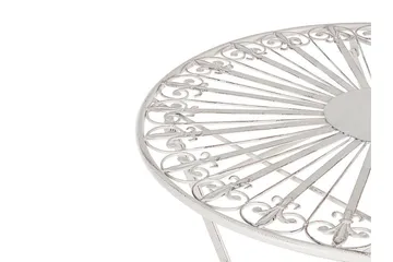 Dursley Cafébord 45 cm Rund - Hvit - Hagemøbler & utemiljø - Hagebord - Cafébord