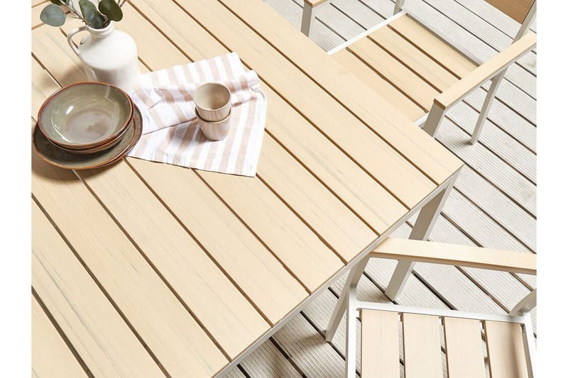 Edmundston Spisebord 95x95 cm - Beige/Hvit - Hagemøbler & utemiljø - Hagebord - Spisebord ute