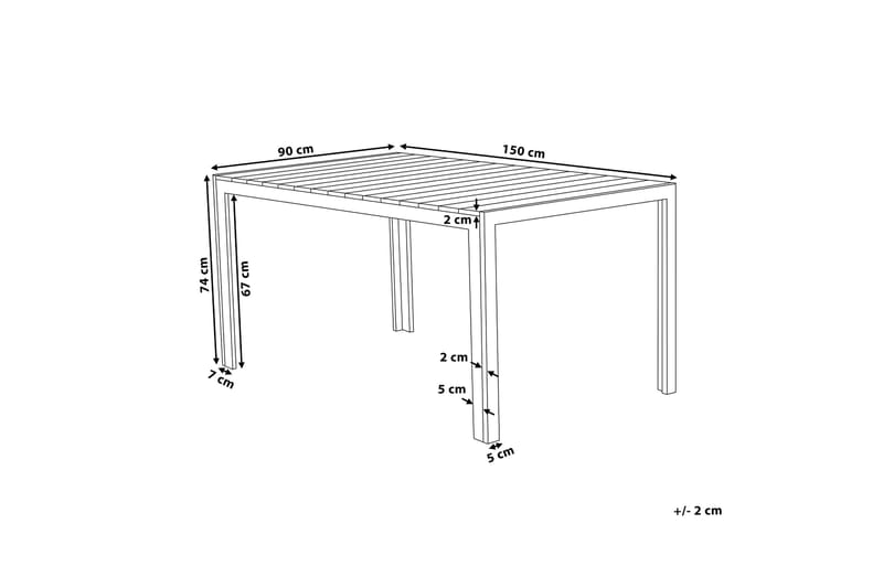 Grosseto Spisebord 150x90 cm - Beige/Hvit - Hagemøbler & utemiljø - Hagebord - Spisebord ute