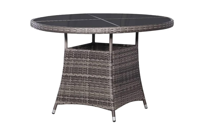 Hagebord grå 110x74 cm polyrotting - Grå - Spisebord ute