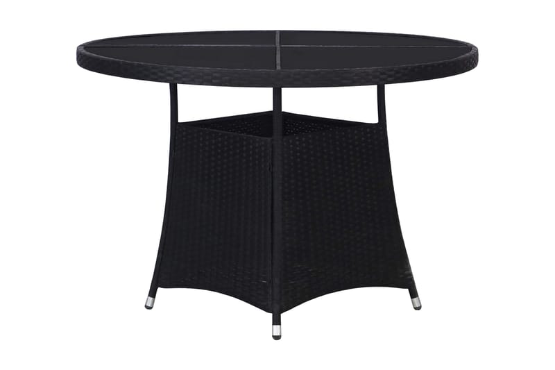 Hagebord svart 110x74 cm polyrotting - Svart - Spisebord ute