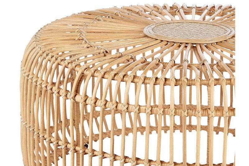 Hartnoy Sidebord 85 cm Rund - Beige/Naturlig - Hagemøbler & utemiljø - Hagebord - Sidebord utendørs