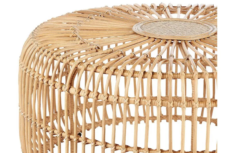 Hartnoy Sidebord 85 cm Rund - Beige/Naturlig - Hagemøbler & utemiljø - Hagebord - Sidebord utendørs