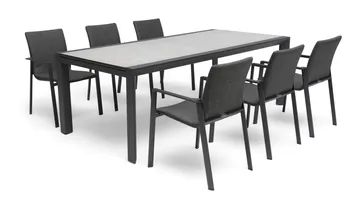 Hillerstorp Borgdala utebord 220/340 x 107 x H75,5 cm - Grå - Hagemøbler & utemiljø - Hagebord - Spisebord ute